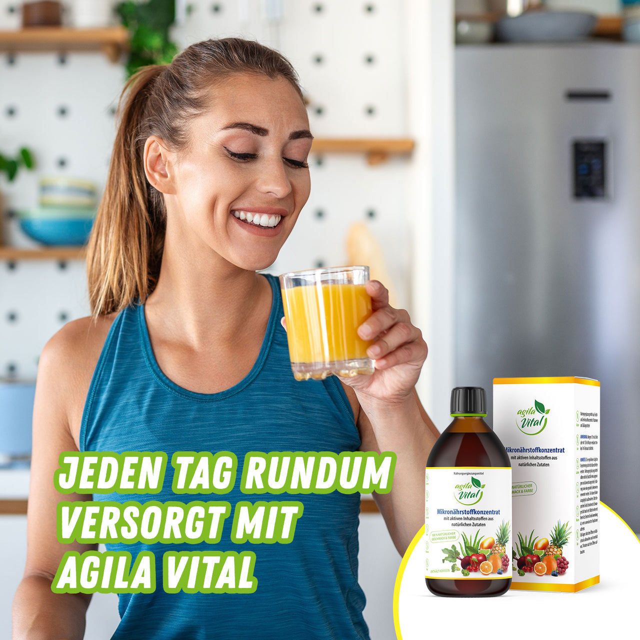 AGILA VITAL Mikronährstoffkonzentrat (500 ml) – aus 147 Zutaten - ApoNatura
