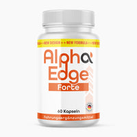 Thumbnail for Weiße Kunststoffdose mit orangefarbenem Etikett Alpha Edge Forte 60 Kapseln