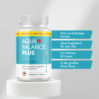 Thumbnail for Dose Aqua Balance Plus Plant Komplex, 90 Kapseln Capsules, Text rechts zu Partner, Ziel, Männer & Frauen