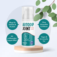 Thumbnail for Artodip Joint Gel Flasche mit Hinweisen zu Pflege vegan und ohne Mineralöle