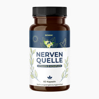 Thumbnail for Braune Kunststoffdose Biovana Nervenquelle mit Vitamin B Komplex und 60 Kapseln