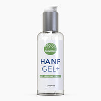 Thumbnail for Durchsichtige Flasche mit Pumpspender und Schrift Hanf Gel Plus Biovana mit 120 ml