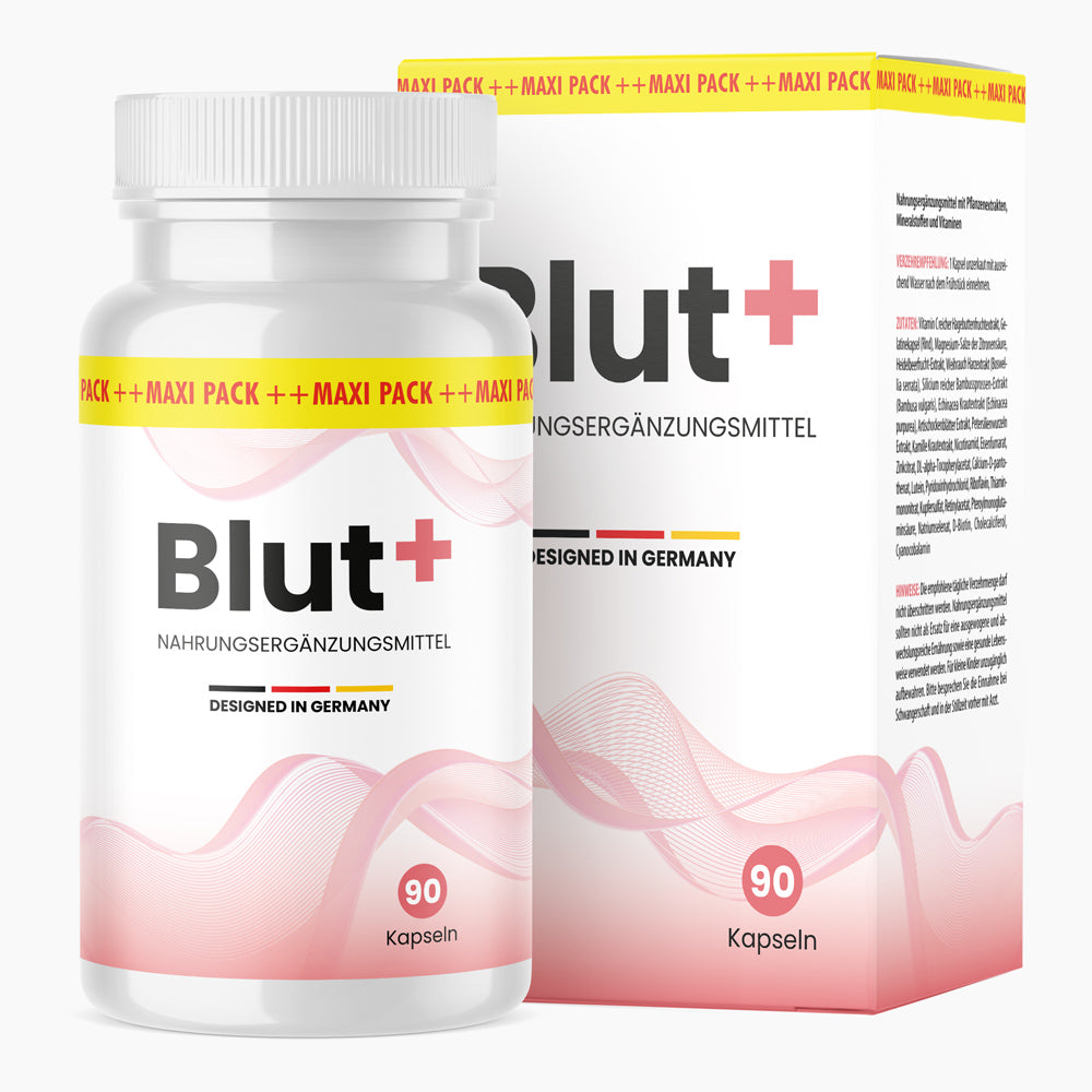 Blut+ (90 Kapseln) - Für eine vitale, körperliche Balance - ApoNatura