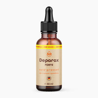 Thumbnail for Pipettenflasche Deparax Forte 30 ml mit naturfarbenem Etikett und Schrift cold-pressed