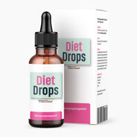 Thumbnail for Diet Drops Nahrungsergänzungsmittel als Flasche mit Pipette vor passender Faltschachtel