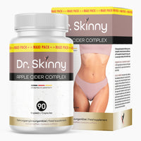 Thumbnail for Weiße Kunststoffdose mit Etikett Dr. Skinny und Apple Cider Complex, 90 Kapseln