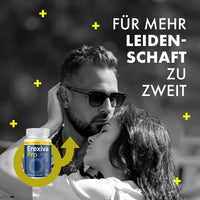 Thumbnail for Erexiva Pro Werbegrafik mit Paar in Umarmung, Produktdose und Text für mehr Leidenschaft zu zweit