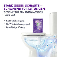 Thumbnail for WC-Grafik mit Fizzclean Active-Power Foam Sachet, Rohrdarstellung und sichtbaren Merkmalen