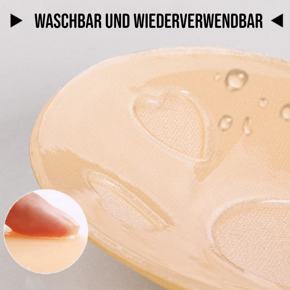 Innenansicht eines hautfarbenen Klebe-BHs mit waschbarer, wiederverwendbarer Oberfläche