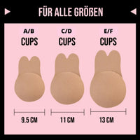 Thumbnail for Drei Größenvarianten der selbstklebenden BHs mit Breite 9,5 cm, 11 cm und 13 cm