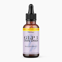 Thumbnail for GLP 1 Daily Drops Flasche mit Pipette, lila Etikett und Mengenangabe 50 ml