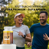 Thumbnail for GLPura Premium GLP capsules in front of a running scene with a man and woman in a green setting.