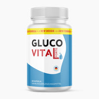 Thumbnail for Glucovital Forte Nahrungsergänzungsmittel in weißer Dose mit blauem Etikett und 60 Kapseln