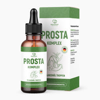 Thumbnail for Braune Glasflasche mit Aufdruck PROSTA KOMPLEX Pflanzenöl Tropfen und gezeichneter Frucht