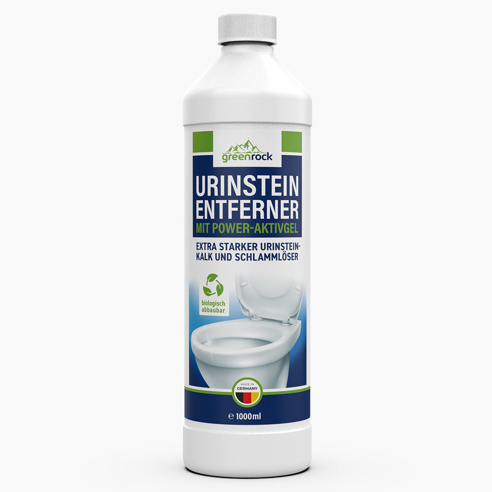 greenrock Urinstein Entferner (1000 ml) - Kraftvoll gegen Urinstein, Kalk und andere Verschmutzungen - ApoNatura