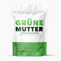 Thumbnail for Verpackung in Weiß-Grün mit Schrift GRÜNE MUTTER, 240 g Gemüse-Fruchtpulver mit Cholin