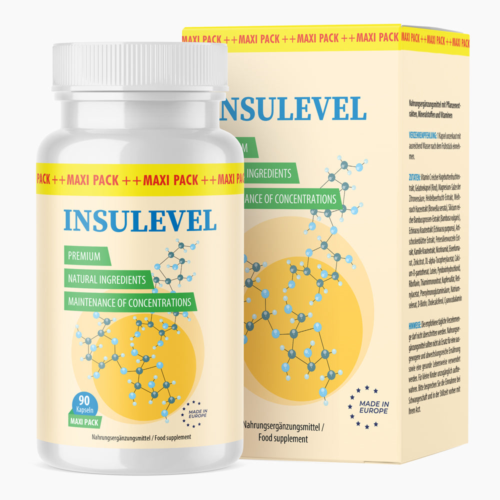 INSULEVEL im Maxi-Pack (90 Kapseln) - Zur Steigerung deines Energielevels - ApoNatura