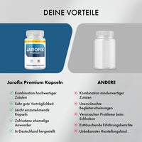 Thumbnail for Infografik zu Jarofix Premium Kapseln mit Vorteilen gegenüber anderen Nahrungsergänzungen