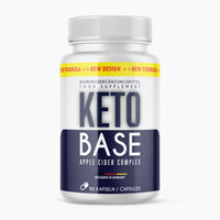 Thumbnail for Dose mit Etikett in Weiß und Dunkelblau, Aufdruck KETO BASE Apple Cider Complex, 90 Kapseln