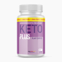 Thumbnail for Weiße Dose mit lilafarbenem Etikett, Text KETO PLUS und Plant Complex, 90 Kapseln