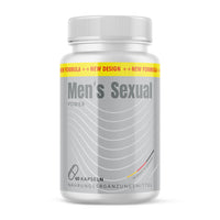 Thumbnail for Kunststoffdose mit silbernem Etikett und Schrift Men’s Sexual Power, 60 Kapseln