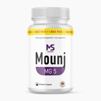 Thumbnail for Produktbild Mounj MG 5 Nahrungsergänzungsmittel in weißer Dose mit violettem Label