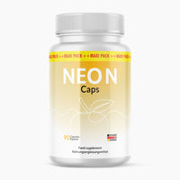 Thumbnail for Neo N Caps Nahrungsergänzungsmittel in weißer Dose mit gelbem Etikett und Angabe 90 Kapseln