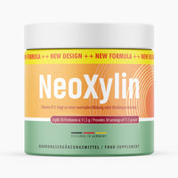 Thumbnail for NeoXylin Nahrungsergänzungsmittel in Dose mit orange-grünem Design