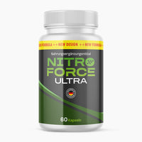 Thumbnail for Produktdose NITRO FORCE ULTRA als Nahrungsergänzungsmittel mit 60 Kapseln und grünem Etikett