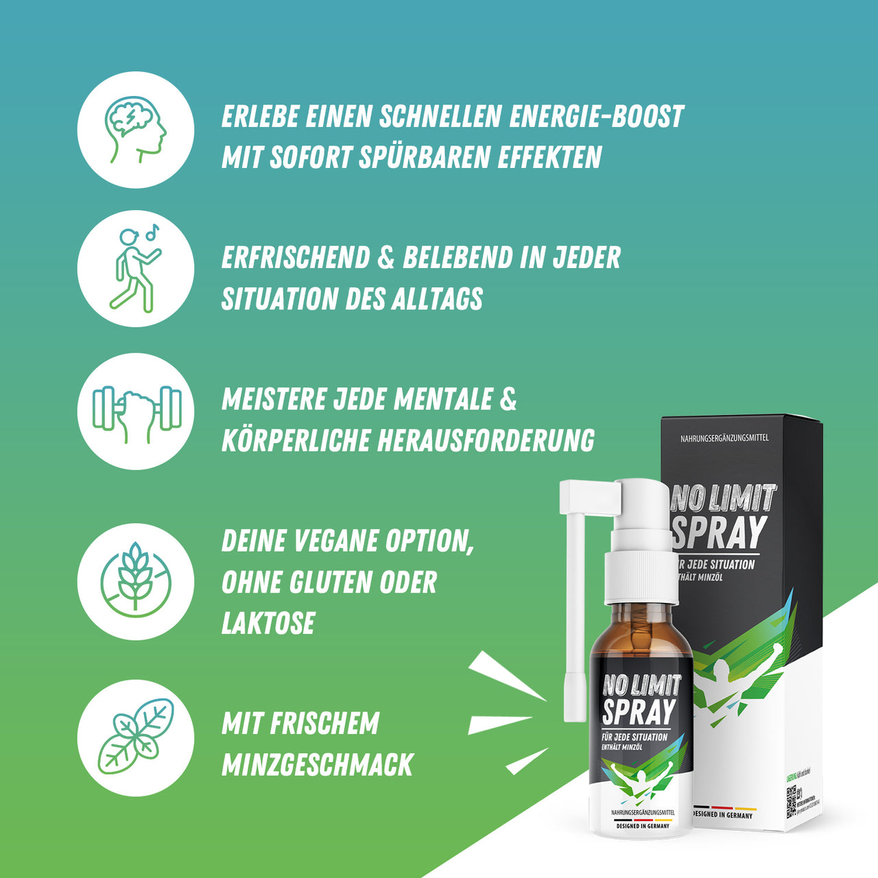 NO LIMIT SPRAY (30 ml) - Für körperliche Leistungsfähigkeit - ApoNatura