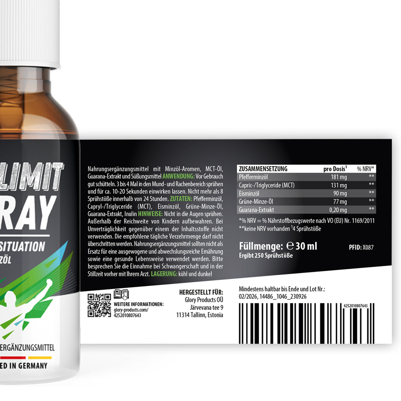 NO LIMIT SPRAY (30 ml) - Schnelle und einfache Anwendung - ApoNatura