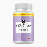 Thumbnail for OZ Core Premium Nahrungsergänzungsmittel in weißer Dose mit lila Etikett, Inhalt 60 Kapseln