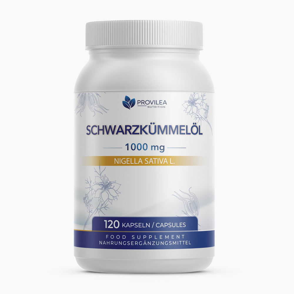 Dose Provilea Nutrition Schwarzkümmelöl 1000 mg Nigella Sativa L 120 Kapseln