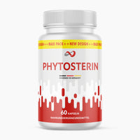Thumbnail for Dose mit weiß rotem Etikett und Produktname Phytosterin sowie grafischem Verlauf und 60 Kapseln