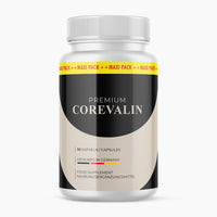 Thumbnail for Premium Corevalin Nahrungsergänzungsmittel in weißer Dose mit 90 Kapseln und „Designed in Germany“