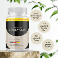 Thumbnail for Premium Corevalin Nahrungsergänzungsmittel mit 90 Kapseln und vier sichtbaren Produktmerkmalen