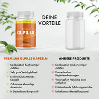 Thumbnail for Vergleichsgrafik mit Premium GLPills Dose und weißer Dose ohne Etikett