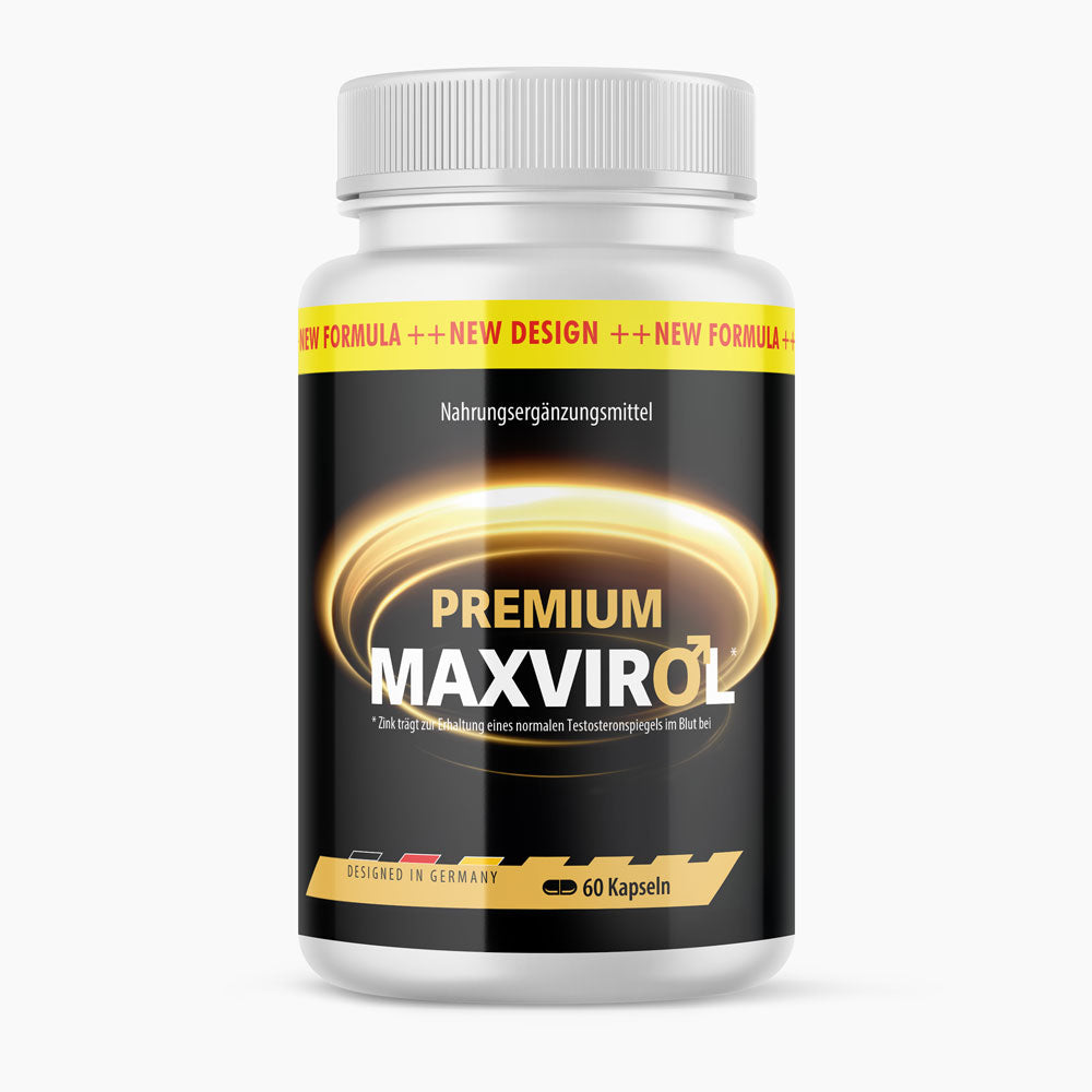 Premium Maxvirol Nahrungsergänzungsmittel in einer Dose mit 60 Kapseln