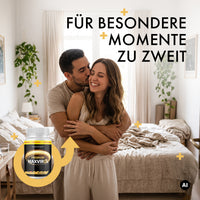 Thumbnail for Premium Maxvirol neben einem sich umarmenden Paar; Werbeaussage „Für besondere Momente zu zweit“