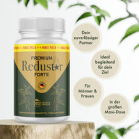 Thumbnail for Premium Redustar Forte Maxi-Dose with 90 capsules on a wooden pedestal and benefits for men and women