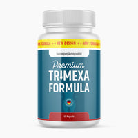 Thumbnail for Weiße Dose Trimexa Formula mit blauem Etikett, 60 Kapseln und Hinweis auf Nahrungsergänzungsmittel