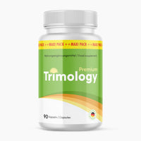 Thumbnail for Weiße Kunststoffdose Trimology Premium mit 90 Kapseln und grünem Etikett