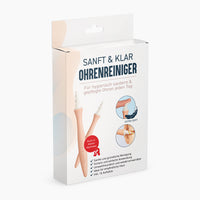 Thumbnail for Weiße Produktverpackung Sanft & Klar Ohrenreiniger mit rosa Griffen und spiralförmigen Spitzen