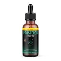 Thumbnail for Braune Flasche mit Pipette und Etikett Prosteron Forte mit schwarzer Faustabbildung 30 ml 