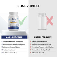 Thumbnail for Vergleich Amino Komplex Dose und andere Produkte mit Liste und Symbolen