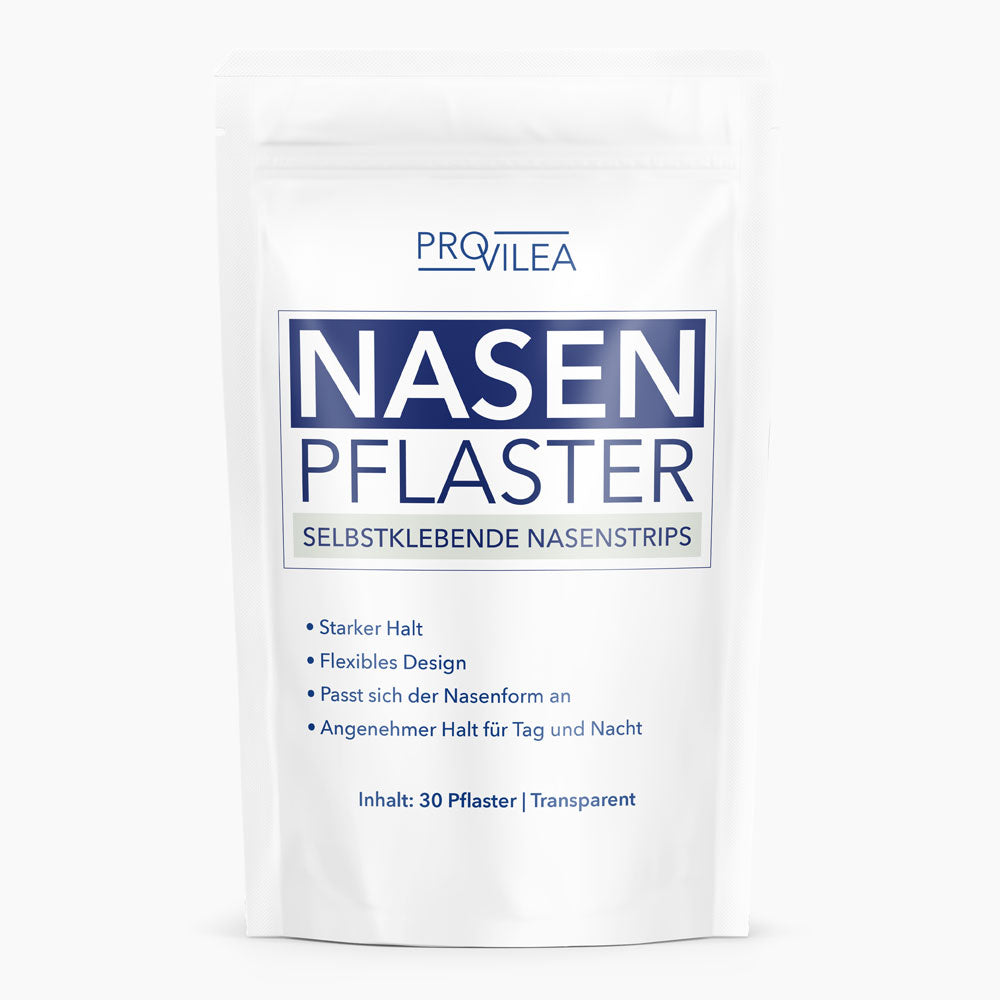 PROVILEA Nasen Pflaster in weißer Packung mit sichtbaren Produktmerkmalen und Angabe 30 Pflaster
