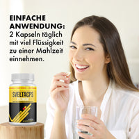 Thumbnail for Sveltacps Premium: Einnahmehinweis „2 Kapseln täglich mit viel Flüssigkeit zu einer Mahlzeit“
