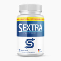 Thumbnail for Dose mit blauem Etikett und Schrift Sextra Apple Cider Formula, 90 Kapseln