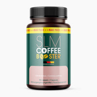 Thumbnail for Dose des Nahrungsergänzungsmittels SLM Coffee Booster mit Maxi-Pack-Band und 90 Kapseln sichtbar
