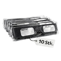 Thumbnail for Zehn schwarze Sonnenfinsternisbrillen in Kunststoffverpackung mit Aufdruck 10 Stk.